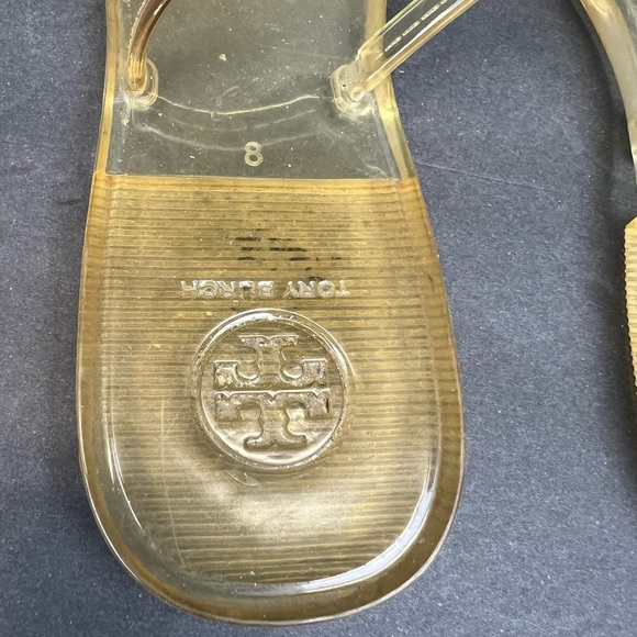 Tory Burch Mini Miller Jelly Sandals Citrus Yellow Women's Size 8 - Picture 7 of 8